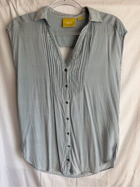 Anthropologie Maeve Blue and White striped  Tank Top  Women's Size 8